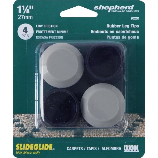 Shepherd Hardware Furniture Leg Tip, Round, Off-White - 9220