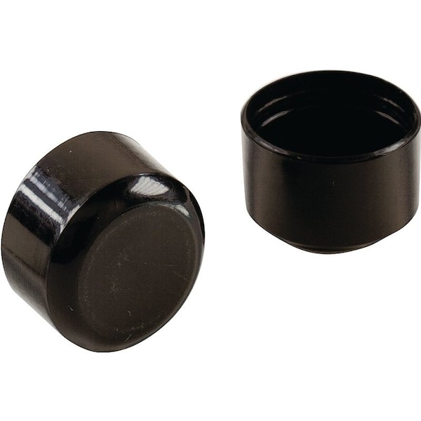 Shepherd Hardware Furniture Leg Tip, Round, Plastic, Black, 1-1/4 in Dia - 9769