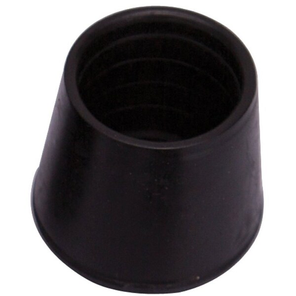 Prosource Furniture Leg Tip, Round, Rubber, Black, 1-1/8 in Dia, 1.6 in H - FE-50637-B