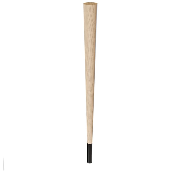 Designs Of Distinction 29" Round Tapered Leg and 4" Flat Black Ferrule - Ash with Semi-Gloss Clear Coat Finish - 01240029ASWR8