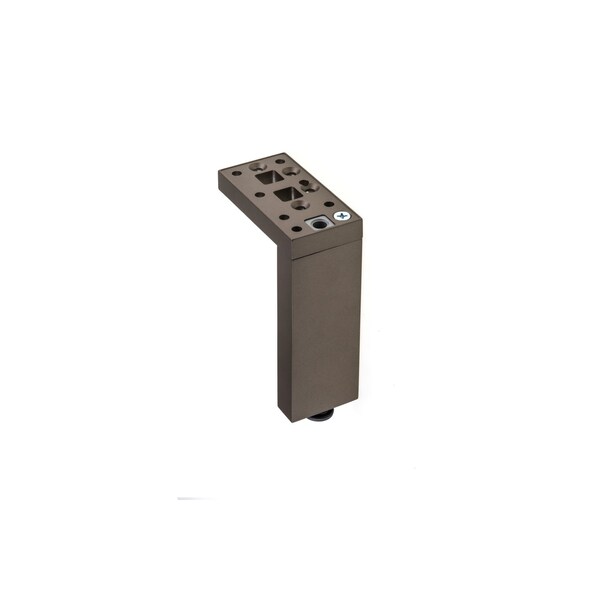 Richelieu Adjustable Contemporary Versatile T or L Shaped Furniture Leg, 3 15/16 in (100 mm), Bronze - 205100135