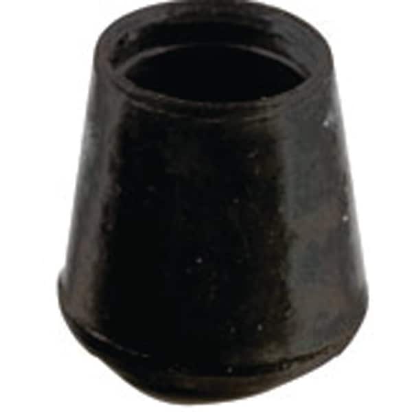 Shepherd Hardware Furniture Leg Tip, Round, Rubber, Black, 7/8 in Dia - 9761