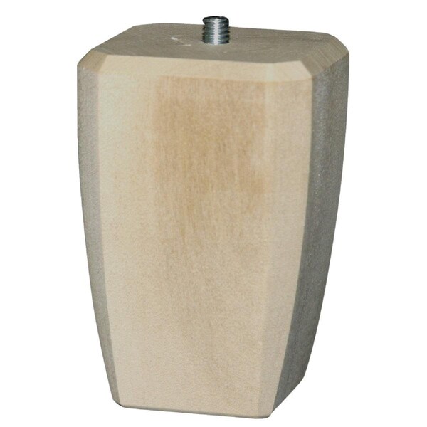 Waddell 4 In. x 2-1/2 In. Square Taper Hardwood Bun Foot - 2746