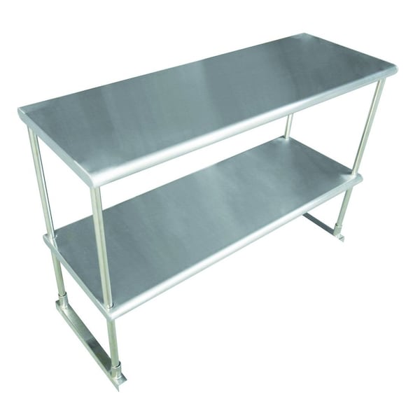 Advance Tabco Special Value Double Overshelf table mounted 60-1/4 in.W x 18 in.D x 32 in.H - EDS-18-60-X