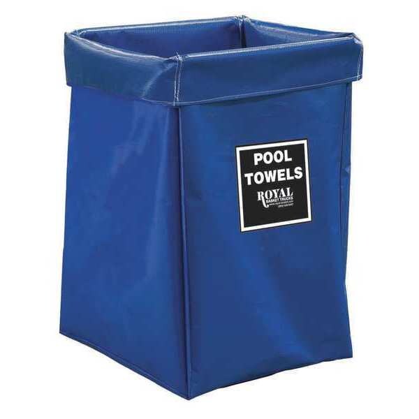 Royal Basket Trucks X-Frame Bag, 6 Bu, BL Vinyl, Pool Twl - R06-BBX-XPN