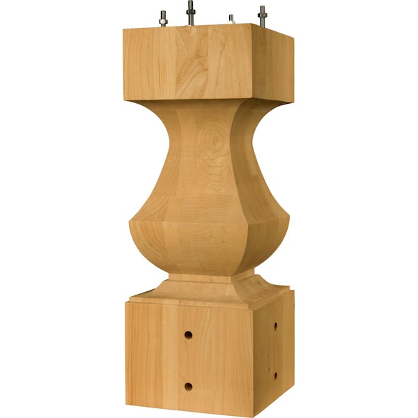 Osborne Wood Products 22 x 8 Transitional Table Pedestal in Hard Maple - 1173HM