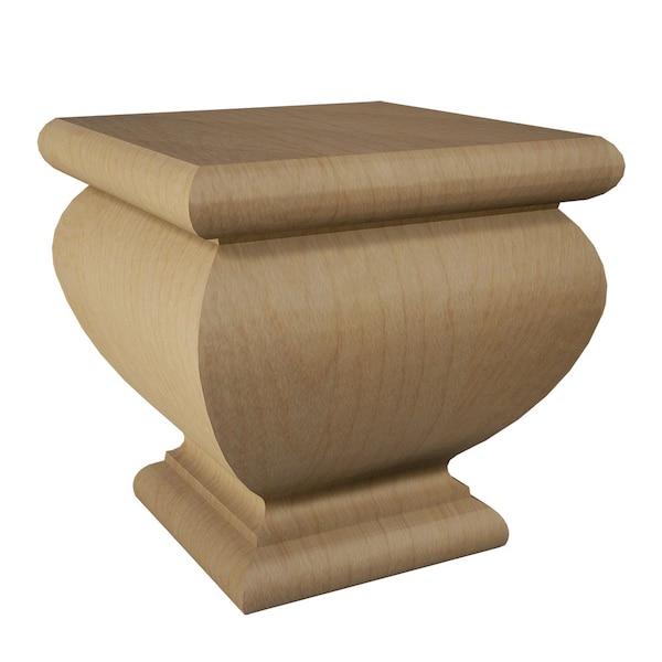 Designs Of Distinction 4" Square Lille Bun Foot - Hard Maple - 01750460HM1