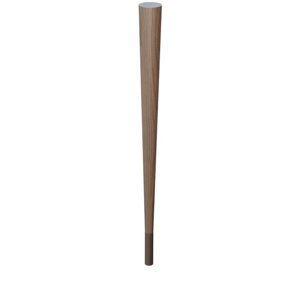 Designs Of Distinction 29" Round Tapered Leg and 4" Warm Bronze Ferrule - Walnut - 01240029WLWB1