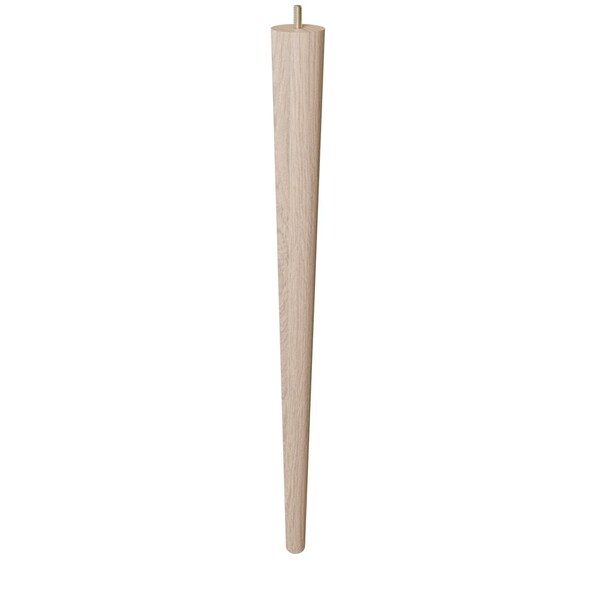 Designs Of Distinction 24" Round Tapered Leg - White Oak - 01243024WK6