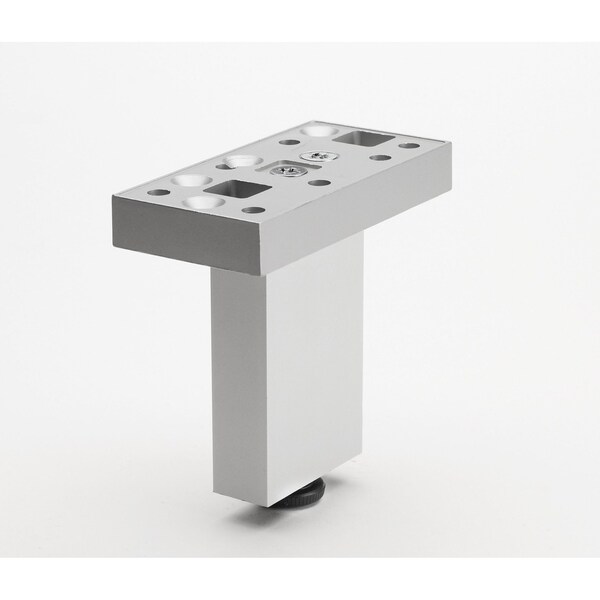 Richelieu Adjustable Contemporary Versatile T or L Shaped Furniture Leg, 4 23/32 in (120 mm), Aluminum - 205120010