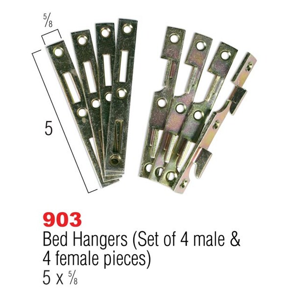 Osborne Wood Products 5 x 5/8 x 3/16 Bed Hangers (8 pcs.) in Hardware - 903HW