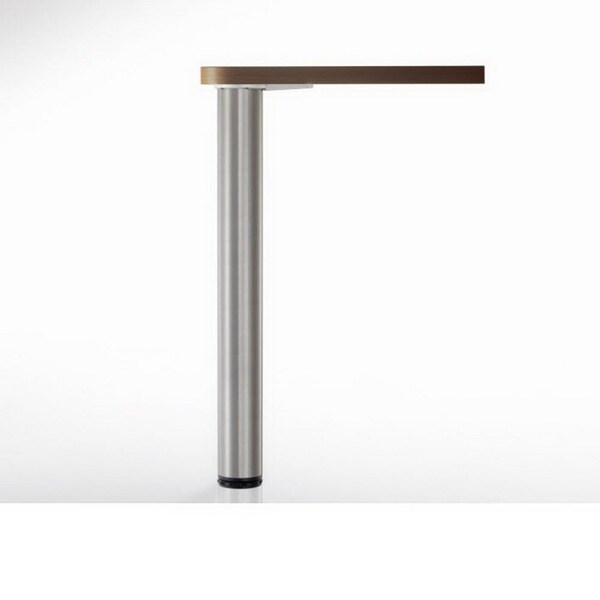 Richelieu Adjustable Table Leg, 40 1/8 in (1010 mm), Satin Chrome - 620120145
