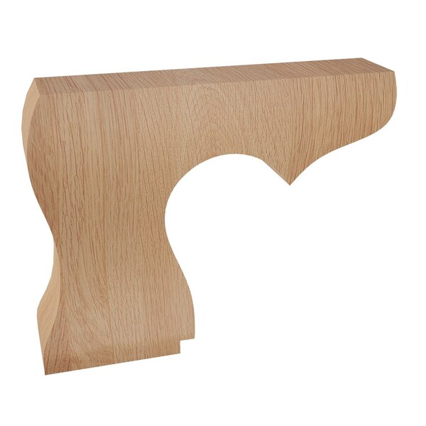 Designs Of Distinction Hampton Plain Left Bun Foot - Red Oak - 01703110AK1