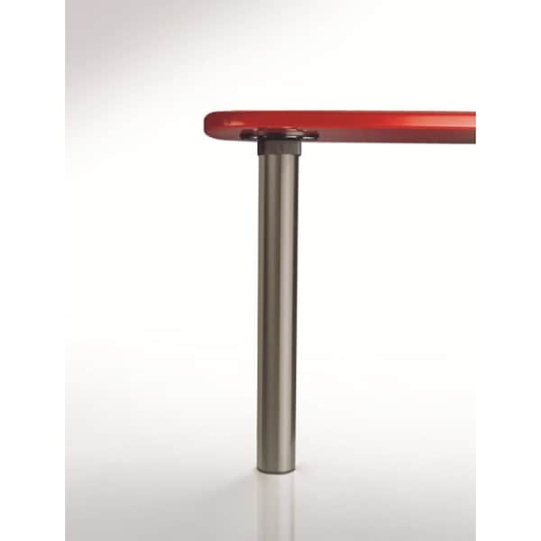 Richelieu Isola Adjustable Table Leg with High Adjustment, 27 3/4 in (705 mm), Matte Chrome - 624705174