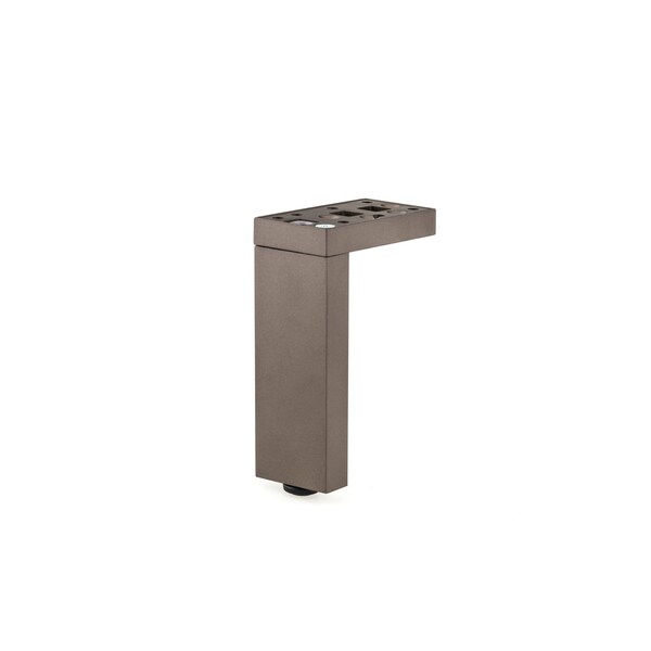 Richelieu Adjustable Contemporary Versatile T or L Shaped Furniture Leg, 13 3/4 in (350 mm), Bronze - 205350135