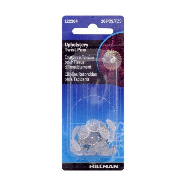 Hillman HILLMAN 7/16 in. L Silver Steel Twist Pins 16 pk - 122264