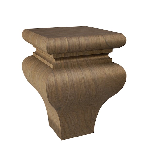 Designs Of Distinction Square Tulip Bun Foot - Walnut - 01706065WL1