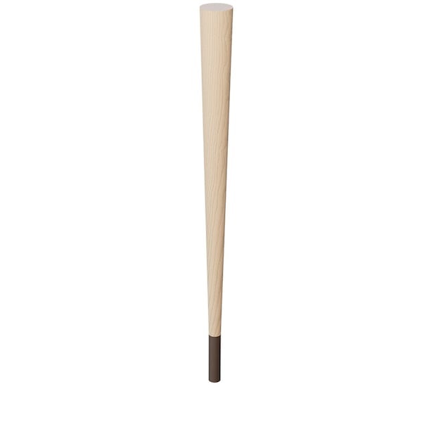 Designs Of Distinction 29" Round Tapered Leg and 4" Warm Bronze Ferrule - Ash with Semi-Gloss Clear Coat Finish - 01240029ASWB8