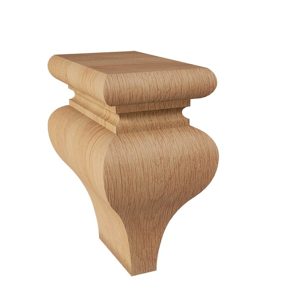 Designs Of Distinction Toe Kick Tulip Bun Foot - Red Oak - 01706060AK1