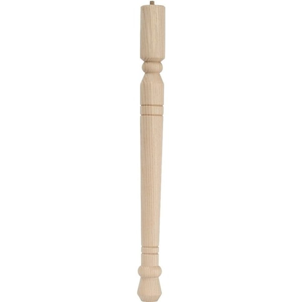 Waddell Early American Series Table Leg, 2134 in H, Hardwood, Smooth Sanded - 2572
