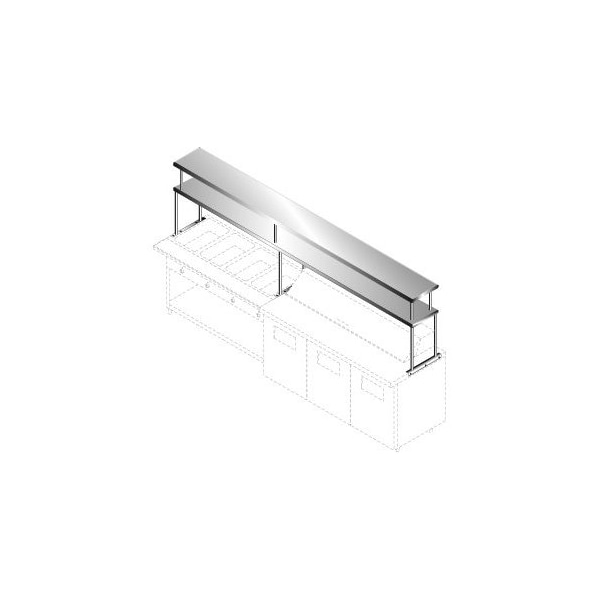 Advance Tabco Overshelf double 108 in.W x 18 in.D - CU-18-108-2