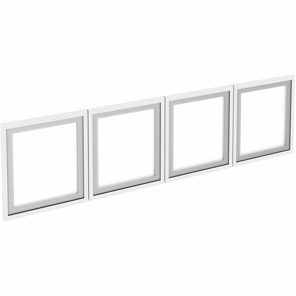 Lorell Wall-Mount Hutch Frosted Glass Door, 3 Doors, Fits 60" Essentials Wall-Mount Hutch - LLR59711