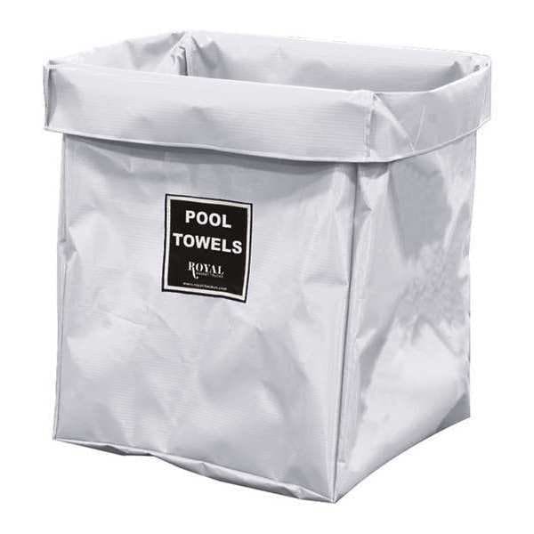 Royal Basket Trucks X-Frame Bag, 8 Bu, WH Vinyl, Pool Twl - R08-WWX-XPN