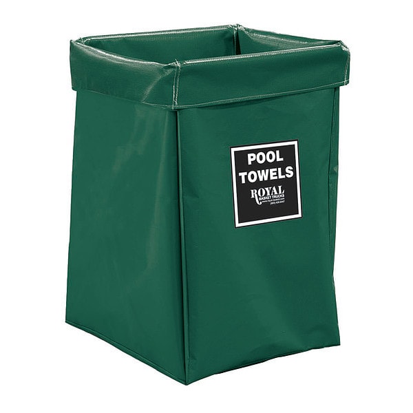 Royal Basket Trucks X-Frame Bag, 6 Bu, GN Vinyl, Pool Twl - R06-EEX-XPN