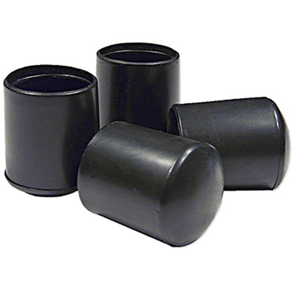 Homepage 0.87 in. TruGuard Vinyl Leg Tip, Black, 4PK - HO3242318