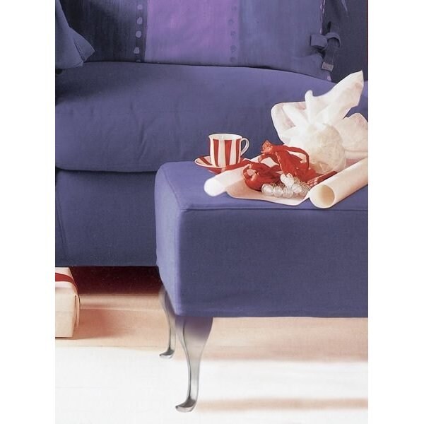 Richelieu Curved Aluminum Furniture Leg, 6 in (152 mm), Brushed Aluminum - 5600140