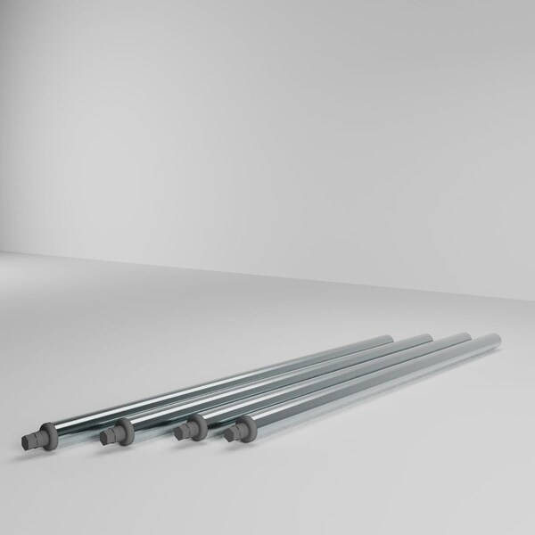 Amgood 42 in. Galvanized Steel Legs for Work Tables, 4PK - AMG GS LEG-42-4PK-Z