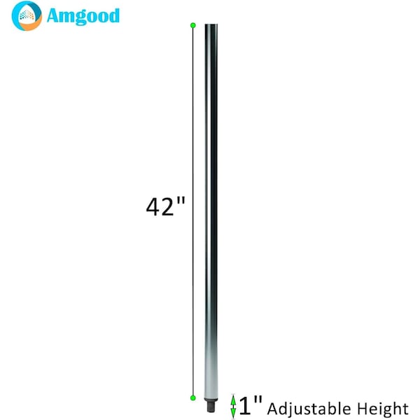 Amgood 42 in. Galvanized Steel Legs for Work Tables, 4PK - AMG GS LEG-42-4PK-Z