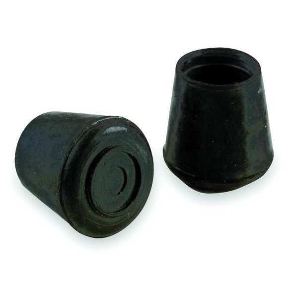 Zoro Select Protective Leg Tips, Slip-On, Round, PK24, Leg Outside Dia.: 1 1/8 in - 6J573
