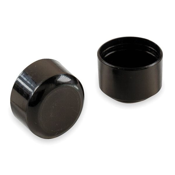 Zoro Select Protective Leg Tips, Slip-On, Round, PK24, Leg Outside Dia.: 7/8 in - 6J598