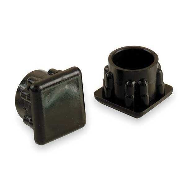 Zoro Select Protective Leg Tips, Slip-On, Round, PK24, Leg Outside Dia.: 1 in - 6J584