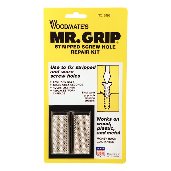 Woodmates Woodmate Mr. Grip 3/4 in. D X 2 in. L Steel Round Head Screw Hole Repair Kit 1 pk - 2498