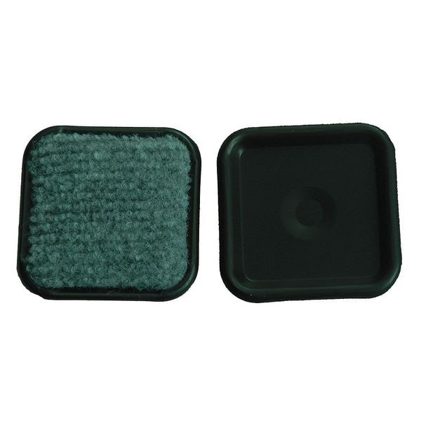 Zoro Select Furniture Caster Cups, Square, 2-1/2", PK4 - 10G201