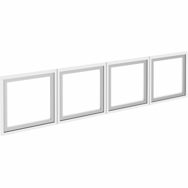 Lorell Wall-Mount Hutch Frosted Glass Door, 4 Doors, Fits 60" Essentials Wall-Mount Hutch - LLR59712