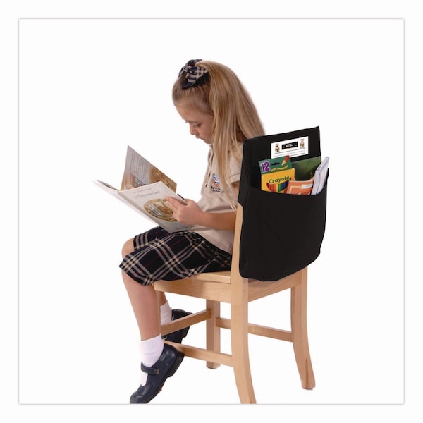 Victor Elastic-Back Seat Sack for Chairs 12in to 17in Wide, 11 x 15.5 x 14, Fabric, Black - 30101