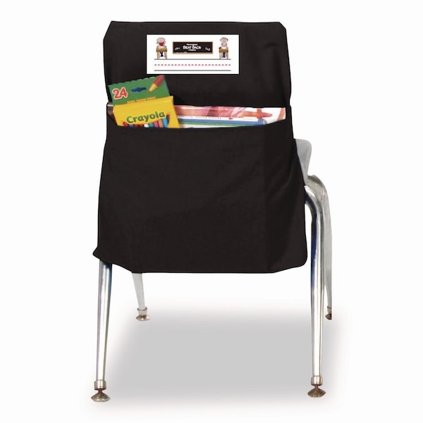 Victor Elastic-Back Seat Sack for Chairs 12in to 17in Wide, 11 x 15.5 x 14, Fabric, Black - 30101