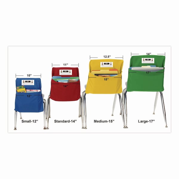 Victor Elastic-Back Seat Sack for Chairs 12in to 17in Wide, 11 x 15.5 x 14, Fabric, Black - 30101