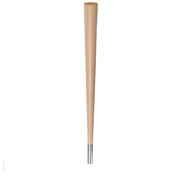 Designs Of Distinction 29" Round Tapered Leg and 4" Brushed Aluminum Ferrule - Hardwood - 01240029MABA1