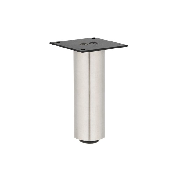 Richelieu 8-inch (203 mm) Round Leg with Levelling Glide, Stainless Steel - 75028170