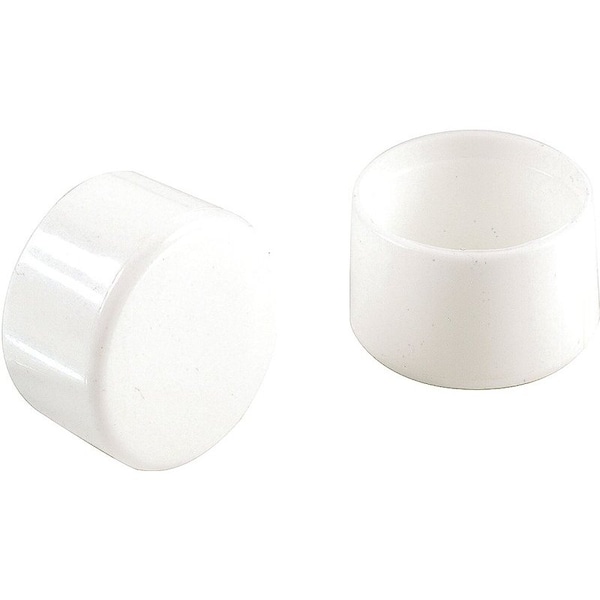 Shepherd Hardware Furniture Leg Tip, Round, Plastic, White, 1-1/4 in Dia - 9745