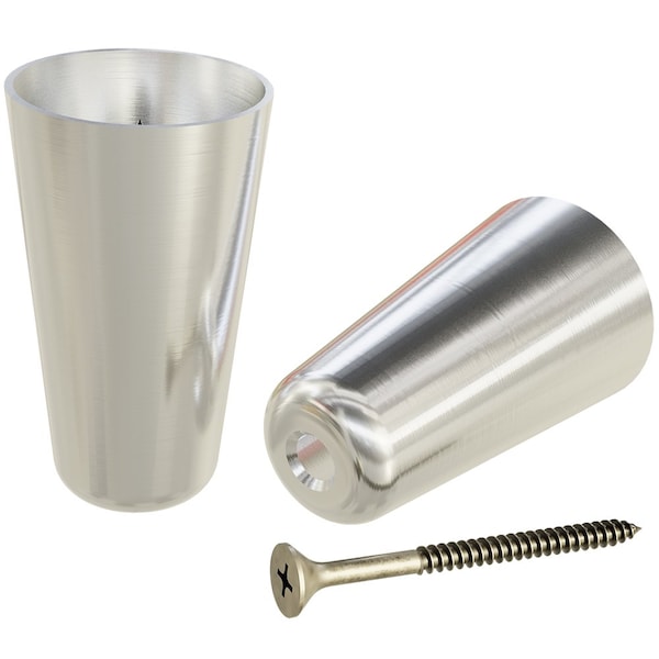 Designs Of Distinction Brass Slipper Cups - 1.26" Diam x 2.165" H - Chrome - 01SLPR105CR1