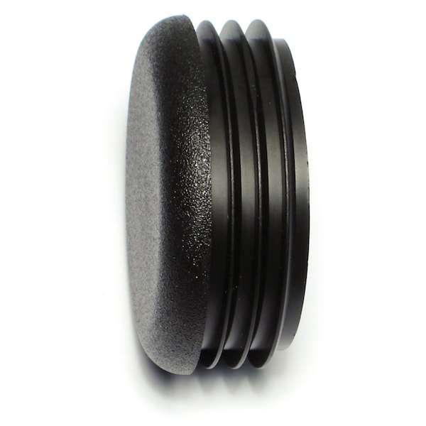 Midwest Fastener 2" Black Plastic Round Cap Plugs 2PK - 76666