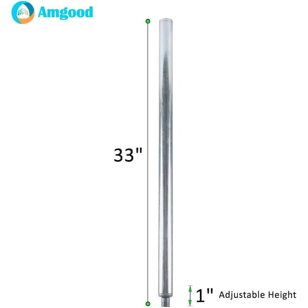 Amgood Galvanized Steel Legs for Work Tables.  33 in. Legs, 4PK - GS LEG-33-4PK-Z