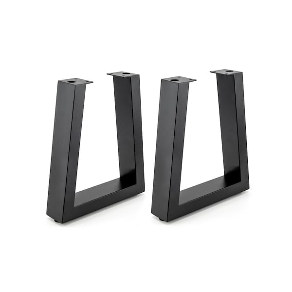Richelieu Tapered Bench Legs, 16 1/8 in (410 mm), Matte Black, Adjustable, PK 2 - 80404900