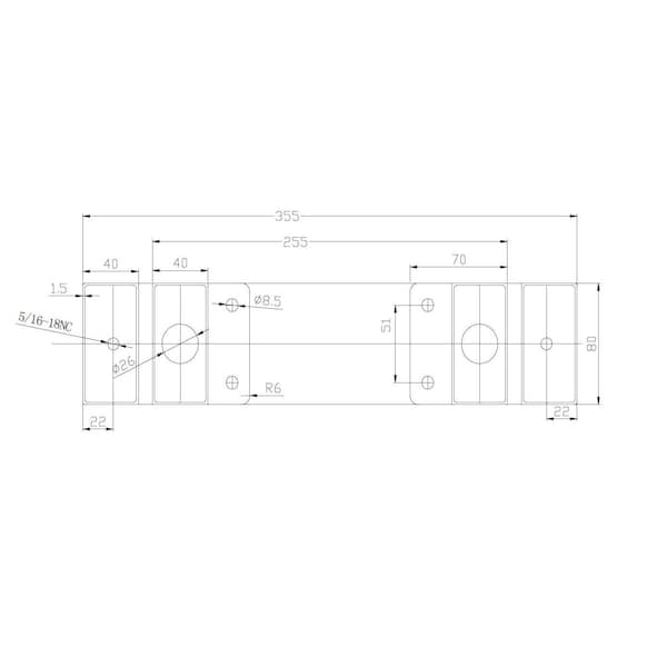 Richelieu Tapered Bench Legs, 16 1/8 in (410 mm), Matte Black, Adjustable, PK 2 - 80404900