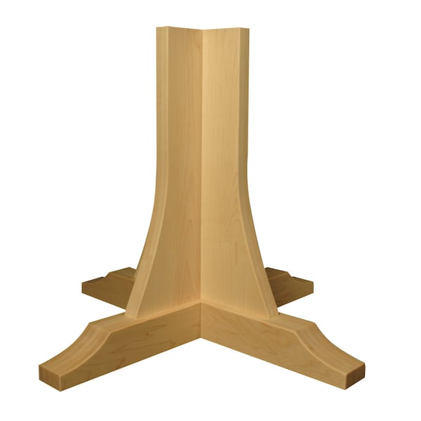 Osborne Wood Products 28 1/4 x 34 Craftsman Pedestal Base in Hard Maple - 1152HM